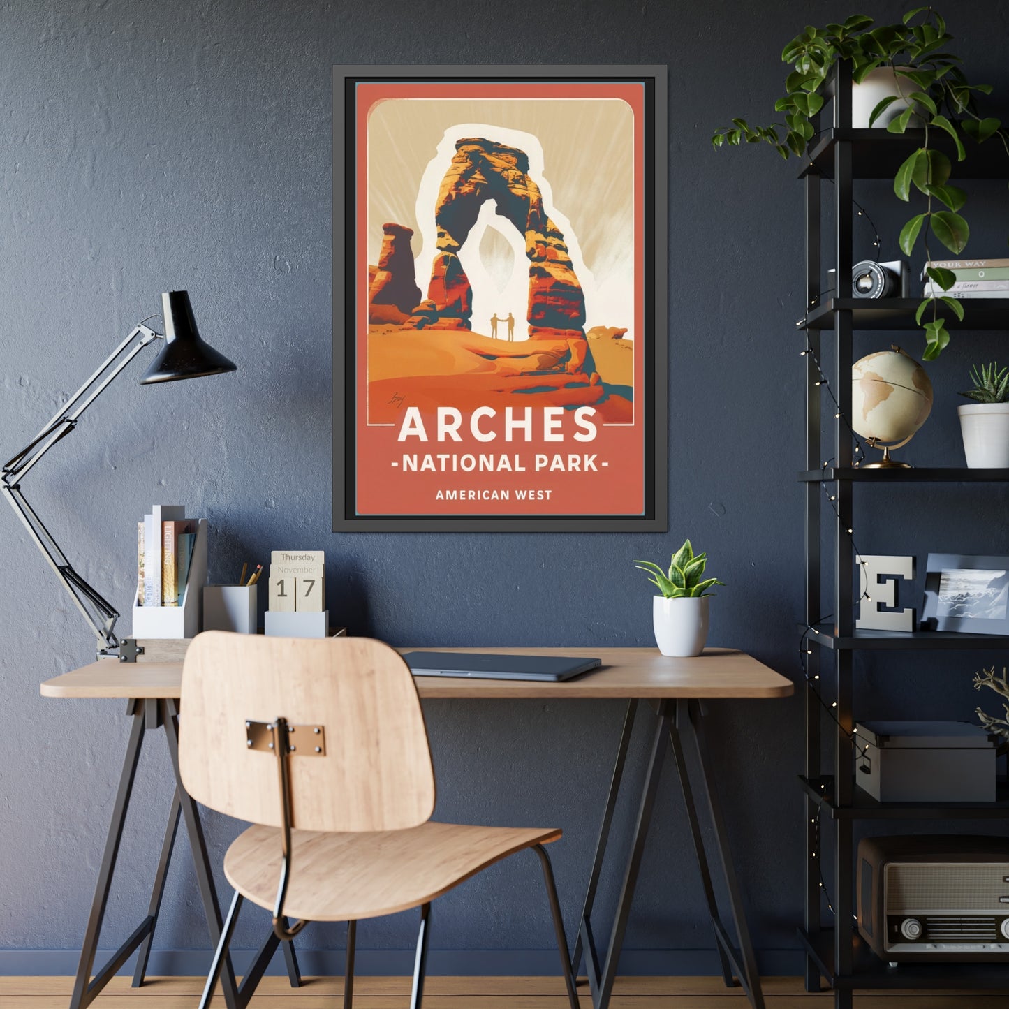 Arches National Park Framed Poster — Vintage American West Travel Art