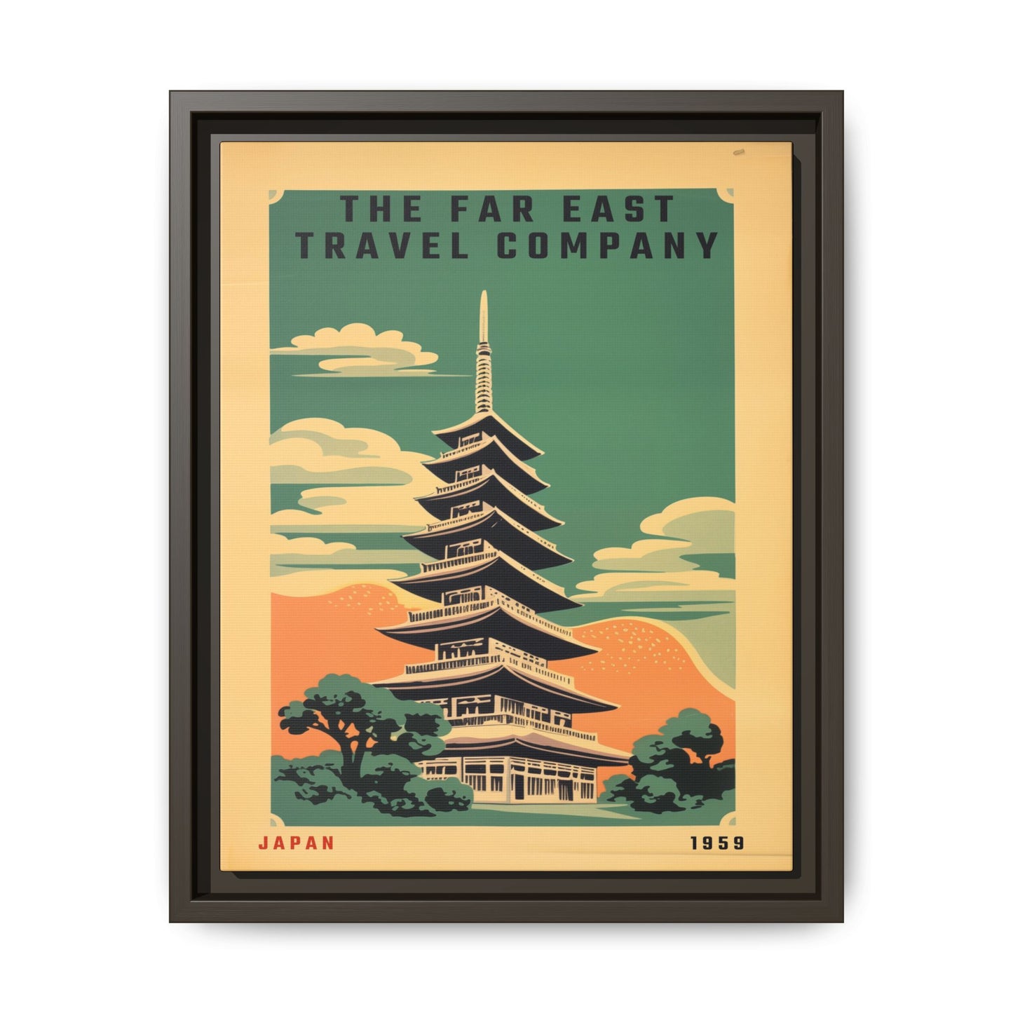 Japan Pagoda Vintage Poster | Museum-Quality Fine Art Print