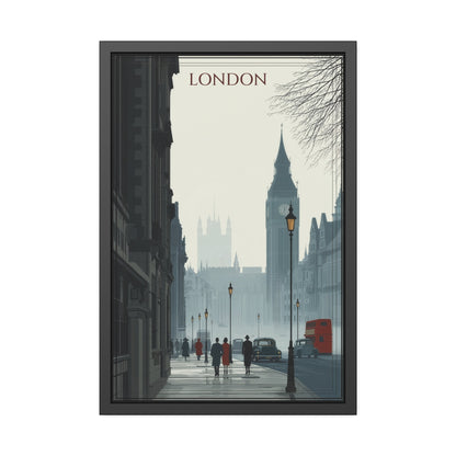 London Vintage Street Framed Poster