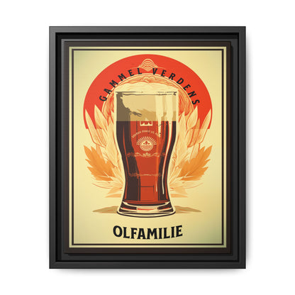 Old World beer, Danish beer. Matte Canvas, Black Frame