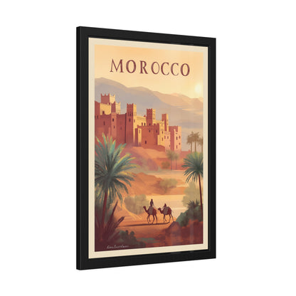 Morocco Vintage Travel Poster Framed Print