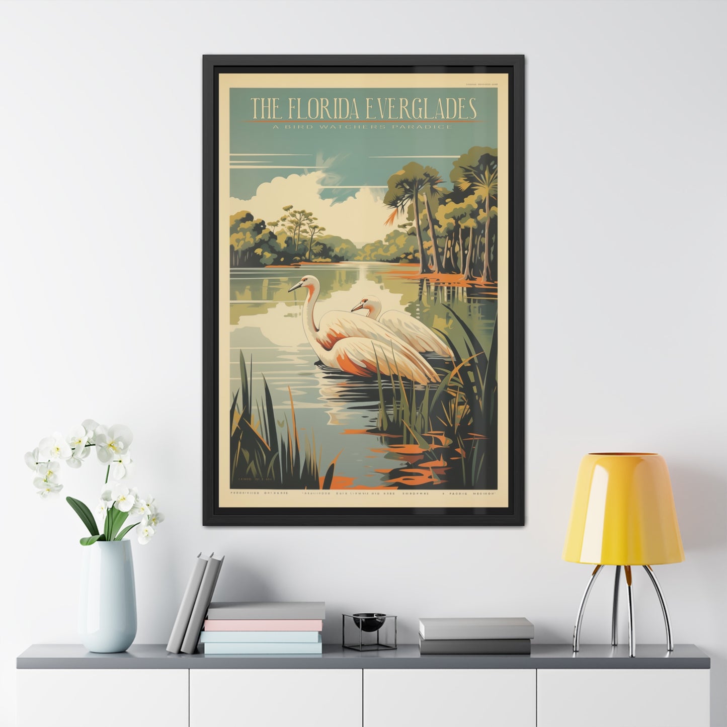 "The Florida Everglades - Bird Watcher’s Paradise Framed Poster"