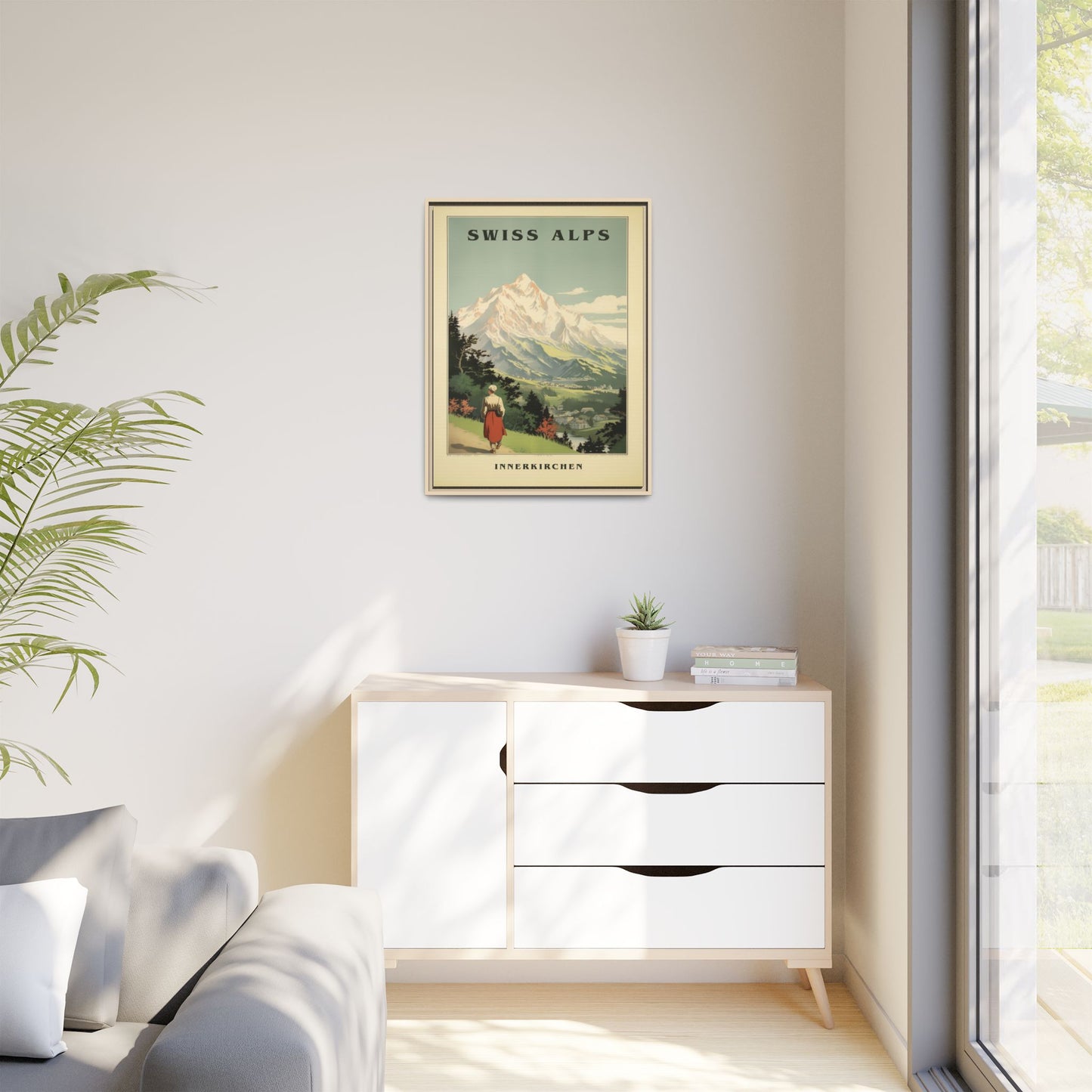 Swiss Alps Vintage Travel Poster | Fine Art Print