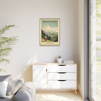 Swiss Alps Vintage Travel Poster | Fine Art Print
