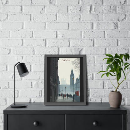 London Vintage Street Framed Poster