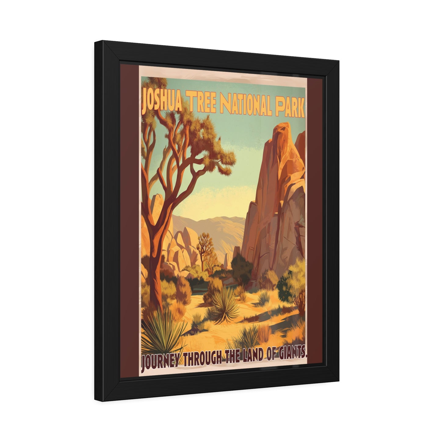 Framed Poster — Joshua Tree National Park Vintage Travel Print