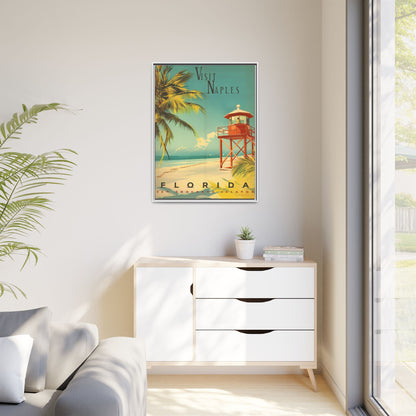 Naples Florida Vintage Beach Poster | Museum-Quality Fine Art Print