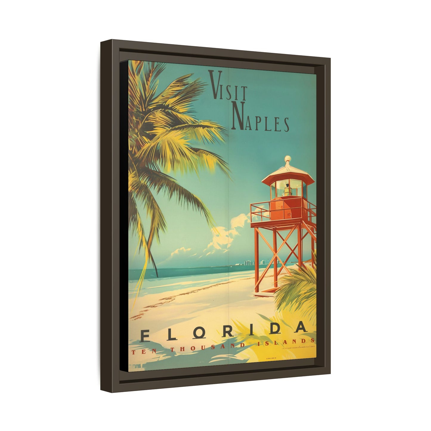 Naples Florida Vintage Beach Poster | Museum-Quality Fine Art Print