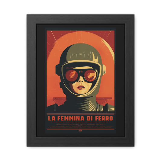 Feminine Strength Framed Poster | Retro Wall Art, Mid-Century Feminist Design, Empowerment Art Print, Gift for Her