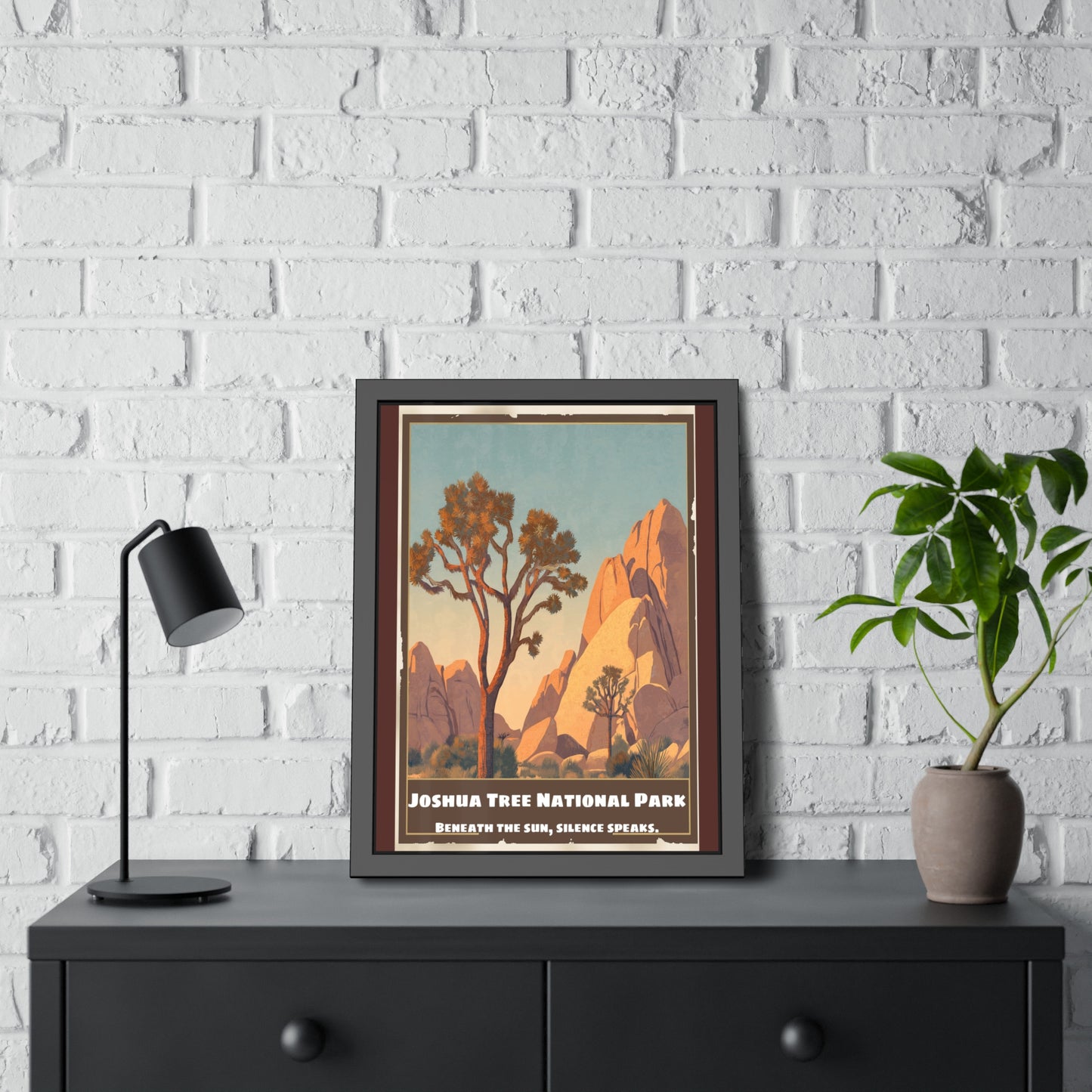 Framed Poster — Joshua Tree National Park Vintage Travel Art