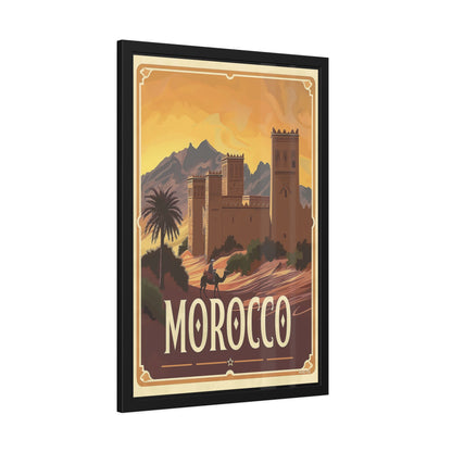 Morocco Vintage Travel Poster — Framed Paper Poster