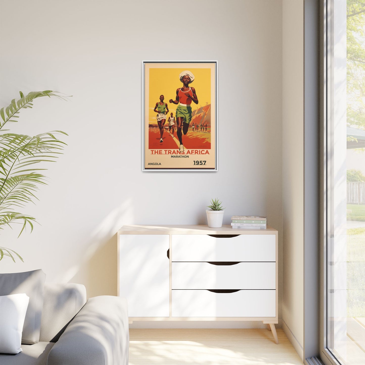 Trans-Africa Marathon 1957 Vintage Poster | Fine Art Print