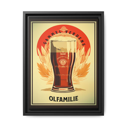 Old World beer, Danish beer. Matte Canvas, Black Frame