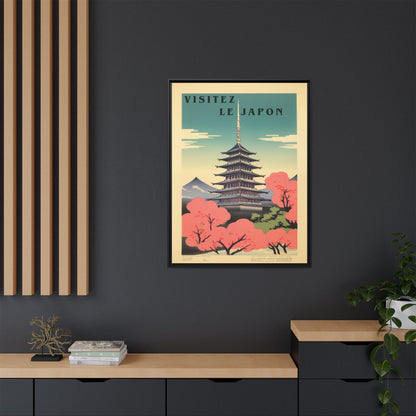 Visitez le Japon Japanese Travel Vintage Poster | Museum-Quality Fine Art Print