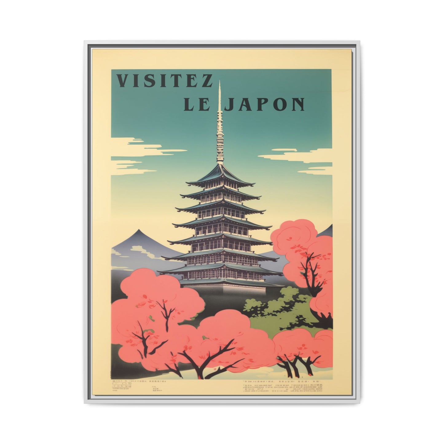 Visitez le Japon Japanese Travel Vintage Poster | Museum-Quality Fine Art Print