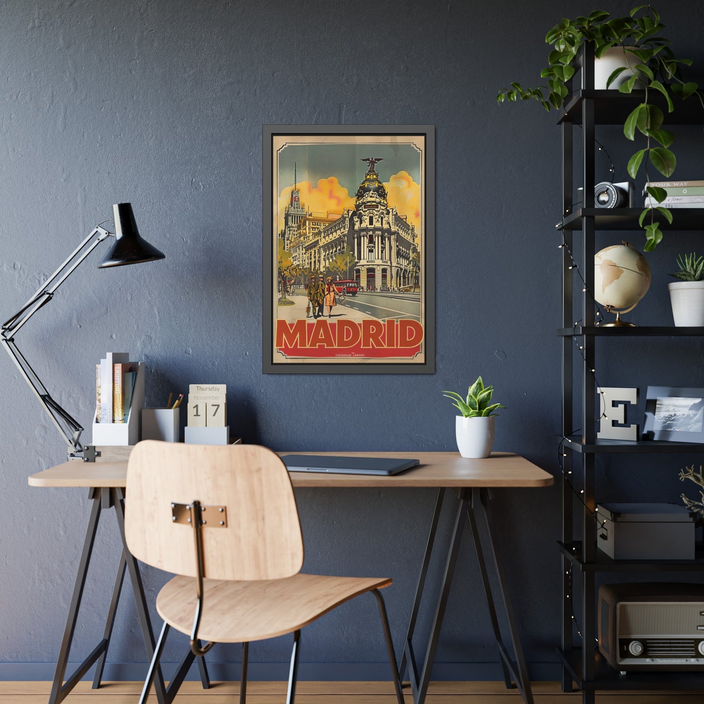 Madrid Vintage Travel Poster — Framed Paper Poster