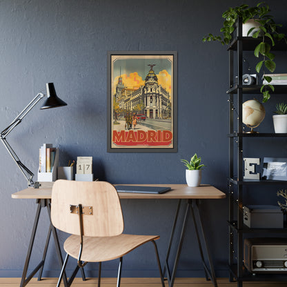 Madrid Vintage Travel Poster — Framed Paper Poster