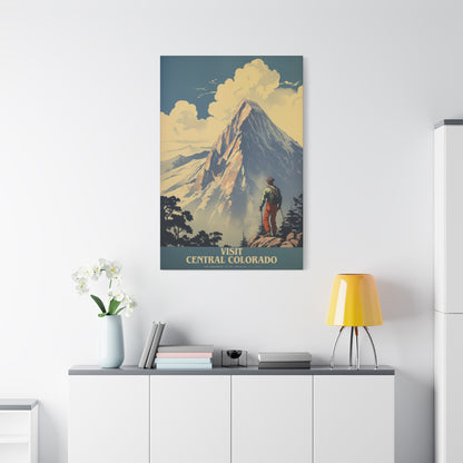 "Visit Central Colorado Poster - Matte Stretched Canvas Wall Art" Matte Canvas, Stretched, 1.25"