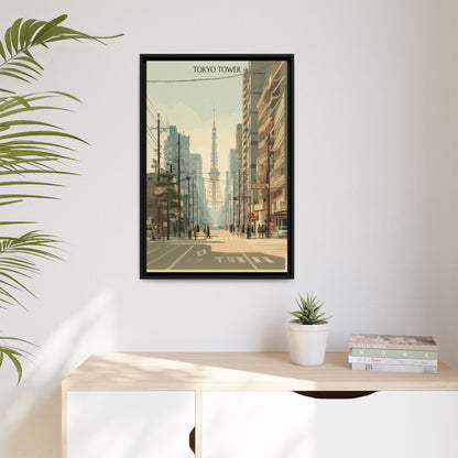 Tokyo Tower Vintage Travel Poster | Museum-Quality Fine Art Print