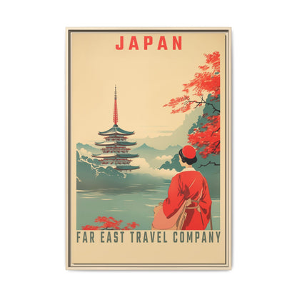 Japan Far East Travel Company Vintage Poster | Museum-Quality Fine Art Print