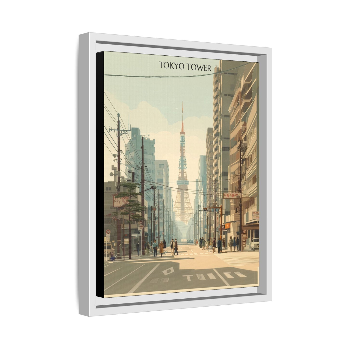 Tokyo Tower Vintage Travel Poster | Museum-Quality Fine Art Print