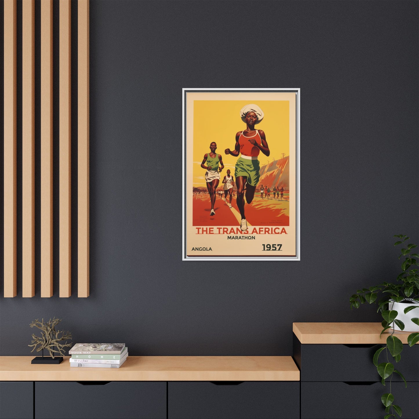 Trans-Africa Marathon 1957 Vintage Poster | Fine Art Print