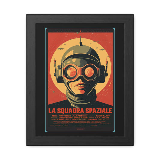 Retro Sci-Fi Framed Poster | Vintage Space Art Print | Home Décor Gift for Collectors, Art Lovers & Movie Fans | Futuristic Wall Art by Vintageanna