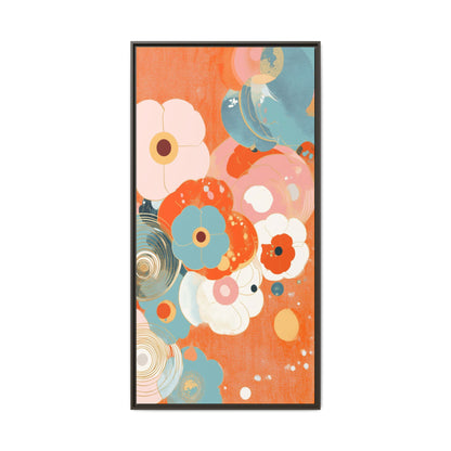 Framed Floral Canvas Art Print — Colorful Abstract Blooms