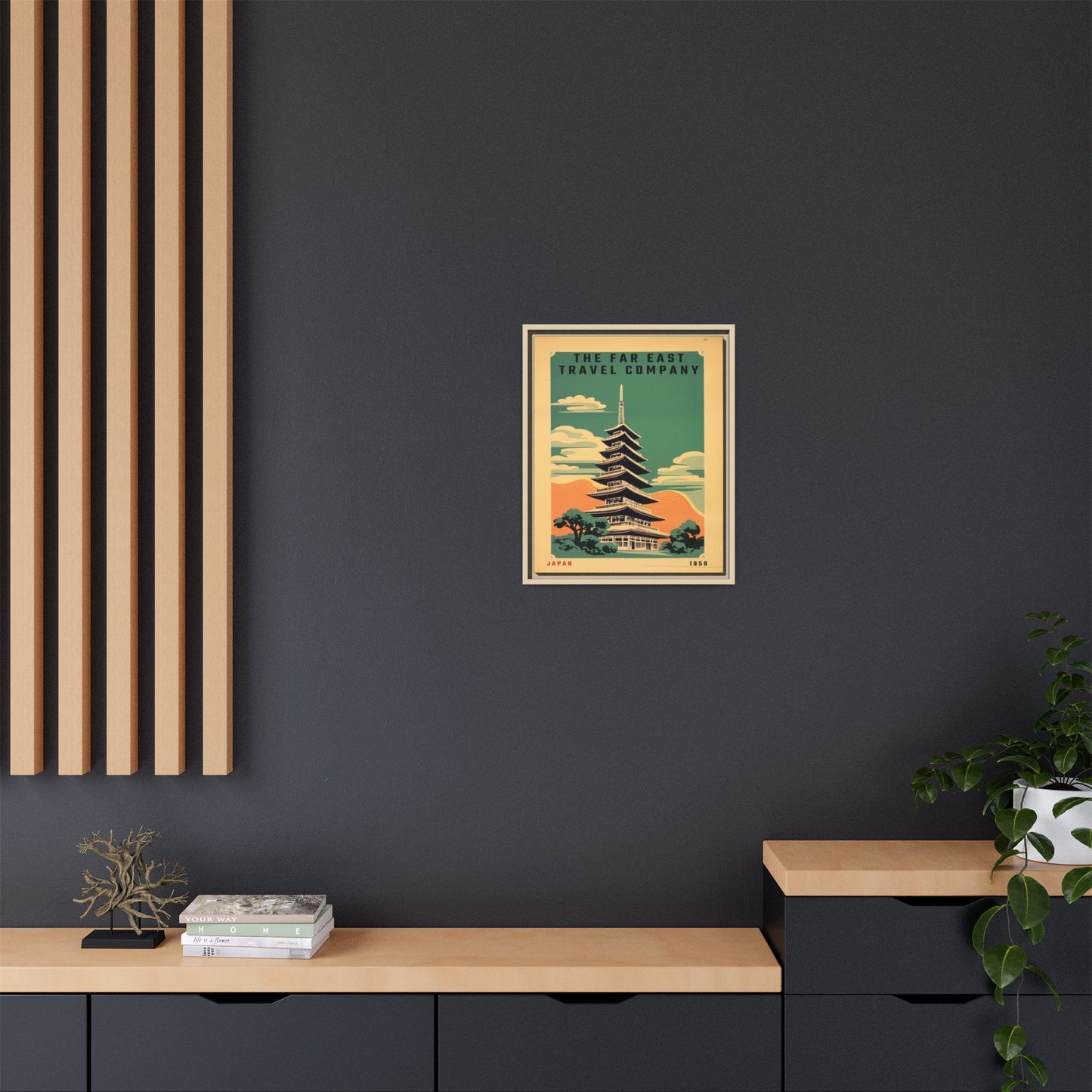 Japan Pagoda Vintage Poster | Museum-Quality Fine Art Print