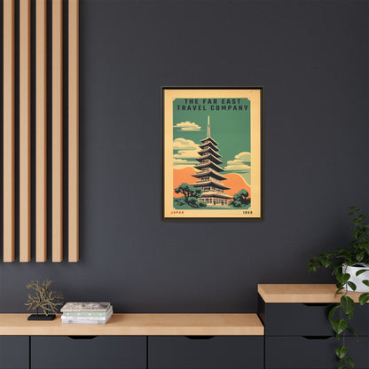 Japan Pagoda Vintage Poster | Museum-Quality Fine Art Print
