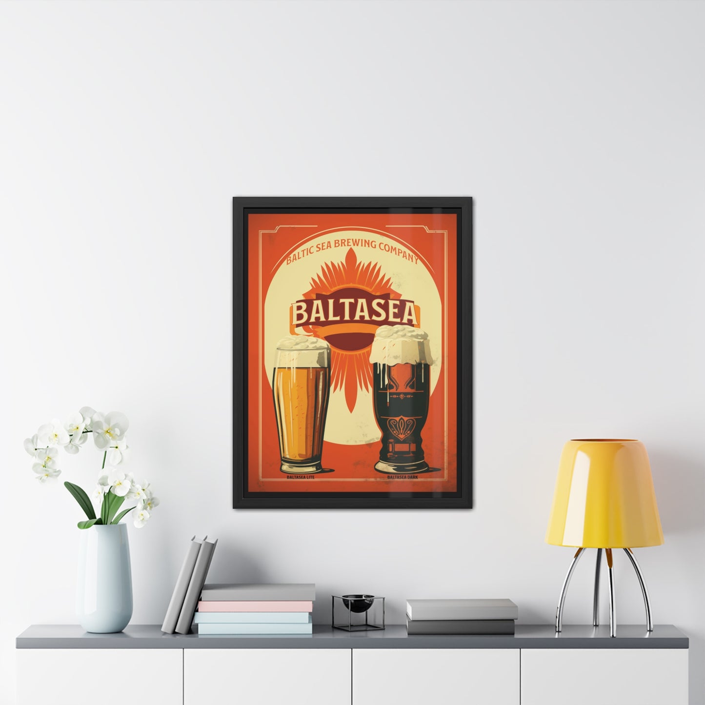 Vintage Beer Poster - Baltasea Brewing Company Art Print Framed Posters