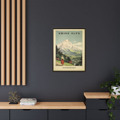 Swiss Alps Vintage Travel Poster | Fine Art Print