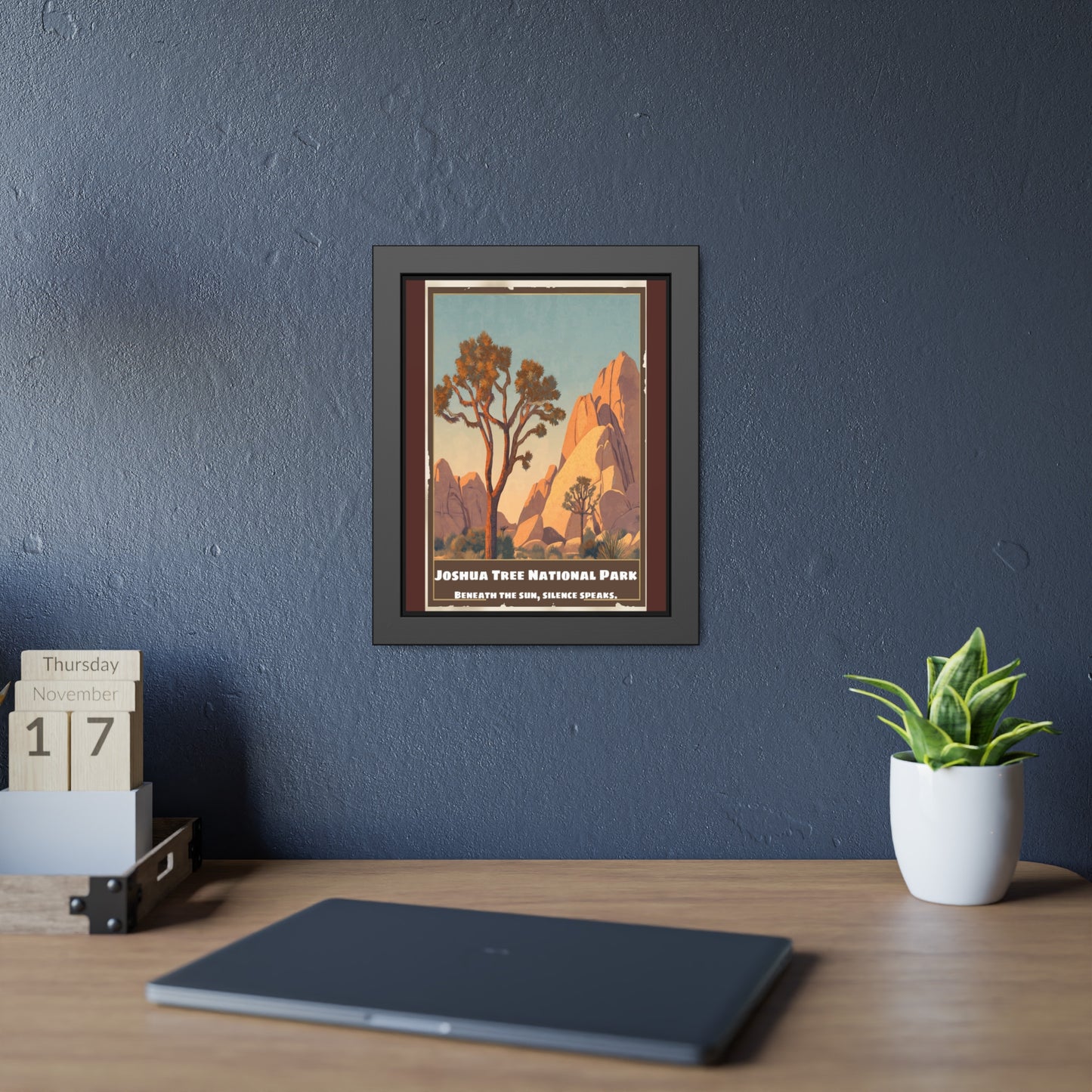Framed Poster — Joshua Tree National Park Vintage Travel Art