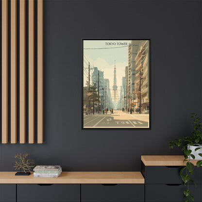 Tokyo Tower Vintage Travel Poster | Museum-Quality Fine Art Print