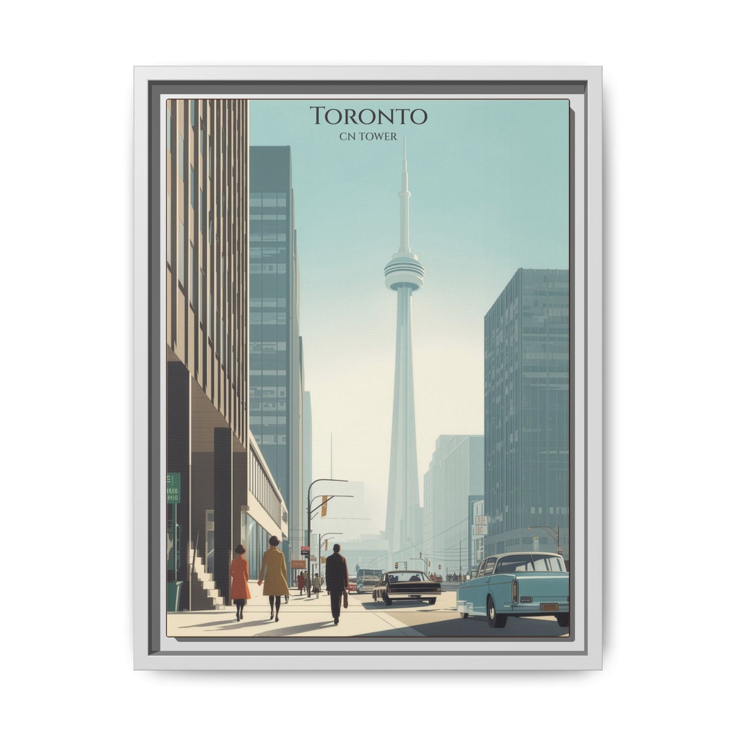 Toronto CN Tower Vintage Travel Poster | Museum-Quality Fine Art Print