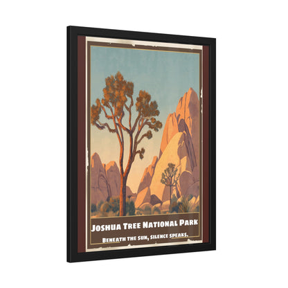 Framed Poster — Joshua Tree National Park Vintage Travel Art