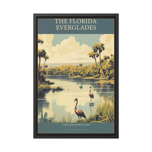 "The Florida Everglades - Vintage National Park Framed Poster"