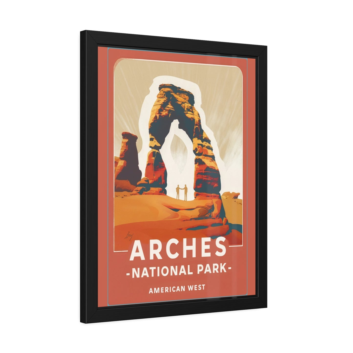 Arches National Park Framed Poster — Vintage American West Travel Art