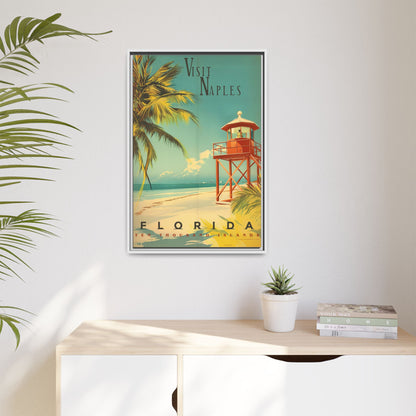 Naples Florida Vintage Beach Poster | Museum-Quality Fine Art Print
