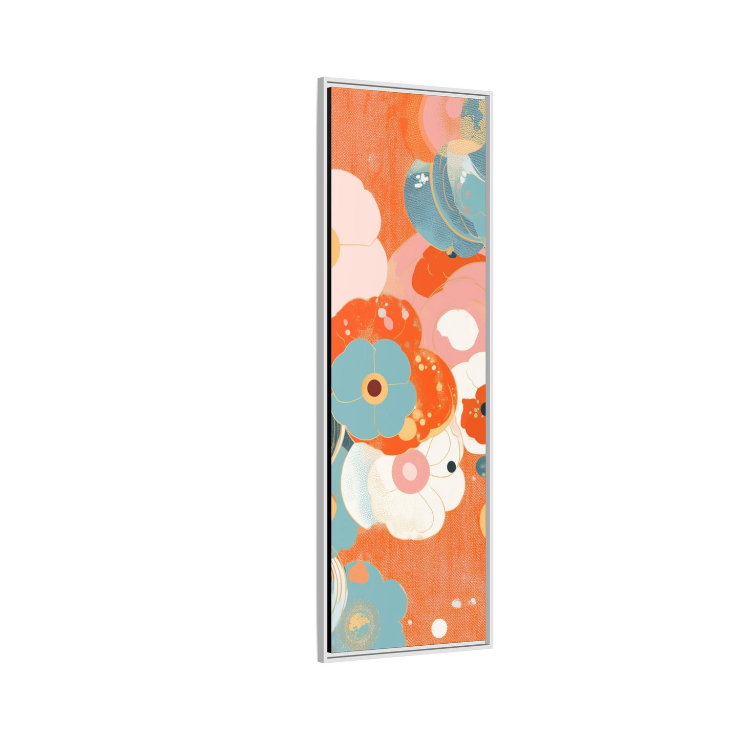 Framed Floral Canvas Art Print — Colorful Abstract Blooms