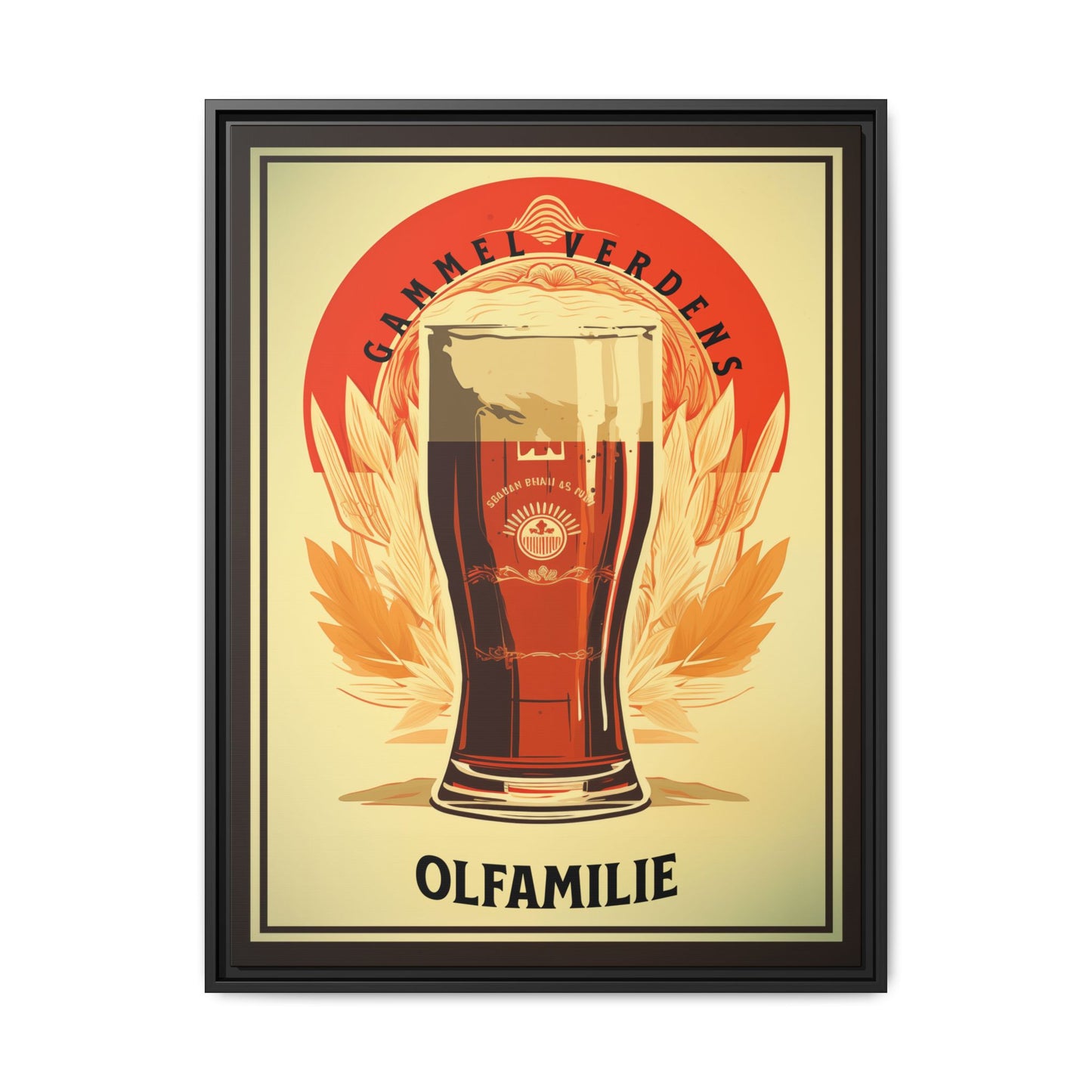 Old World beer, Danish beer. Matte Canvas, Black Frame
