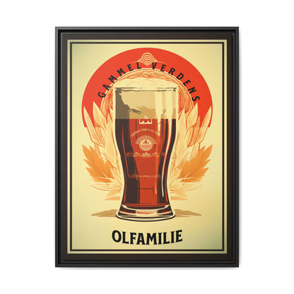 Old World beer, Danish beer. Matte Canvas, Black Frame