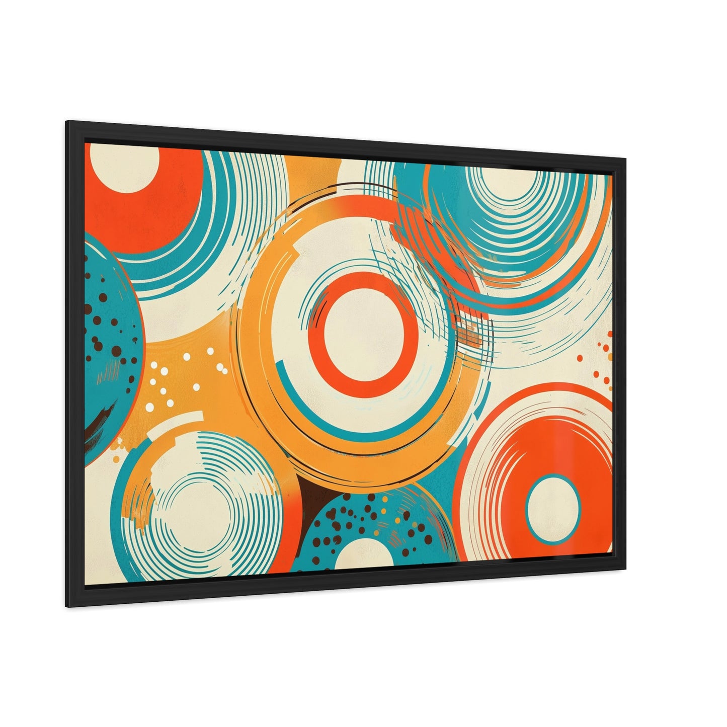 Modern Geometric Wall Art – Framed Abstract Poster for Home Decor