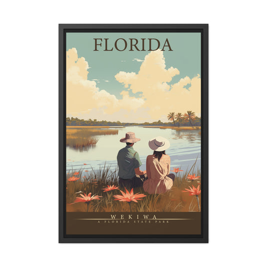 Serene Florida Lake Vintage Wall Art - Wekiwa State Park