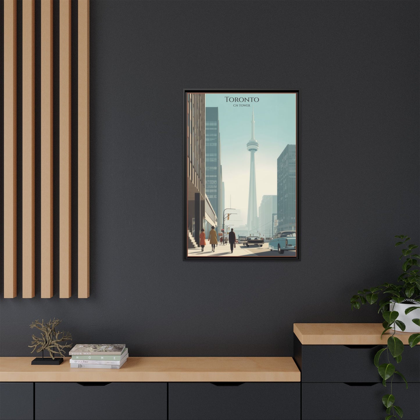 Toronto CN Tower Vintage Travel Poster | Museum-Quality Fine Art Print