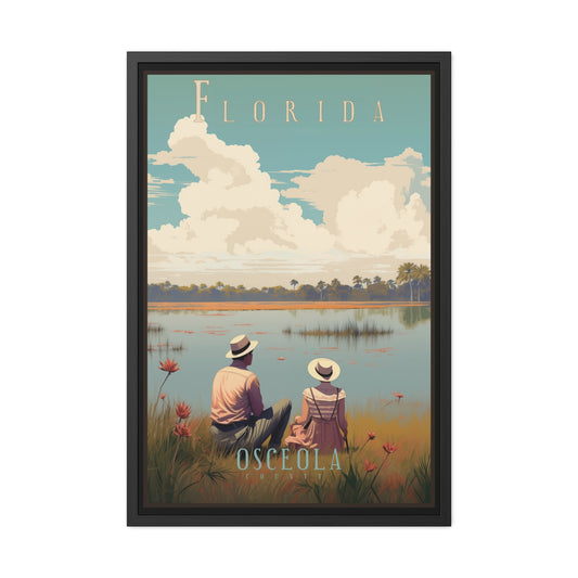 Vintage Florida Lakeside Wall Art posters – Osceola County Retro Charm