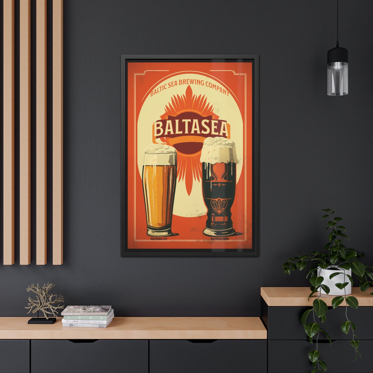 Vintage Beer Poster - Baltasea Brewing Company Art Print Framed Posters