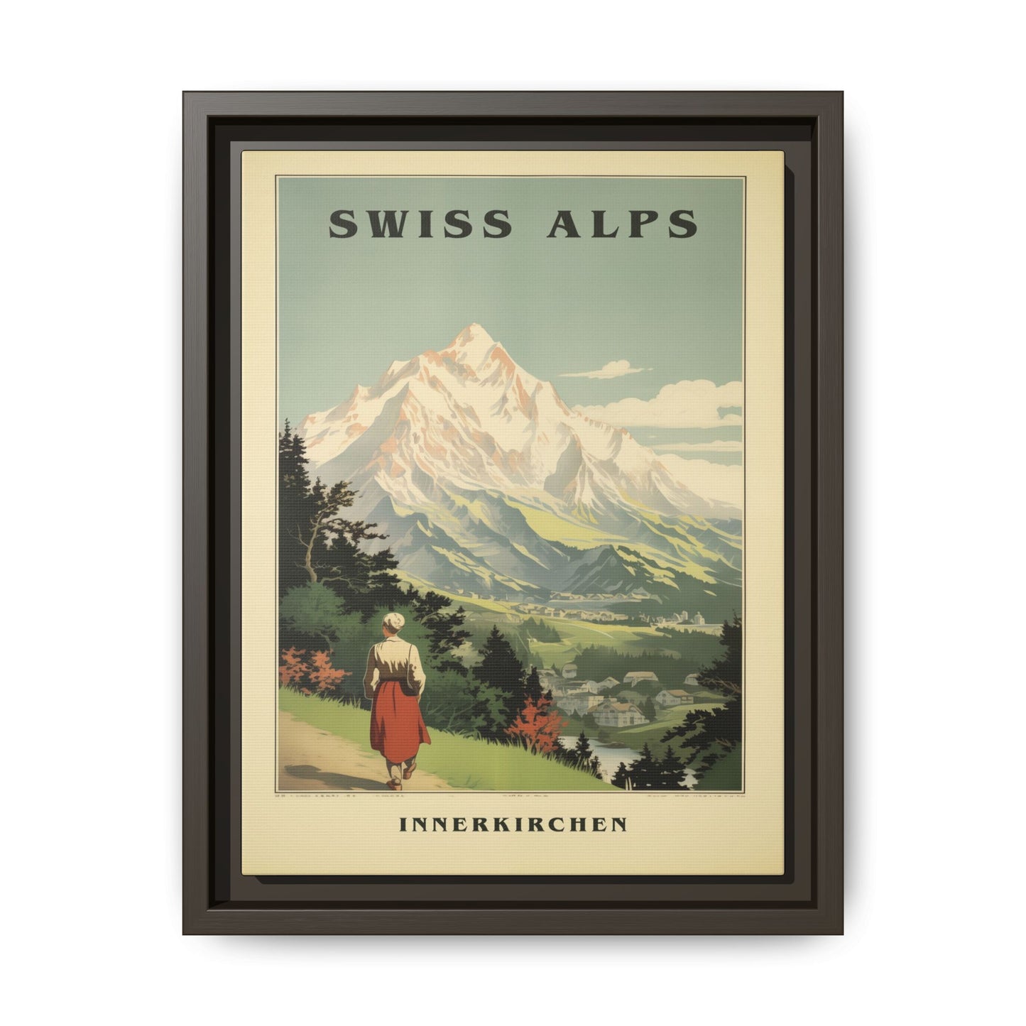 Swiss Alps Vintage Travel Poster | Fine Art Print