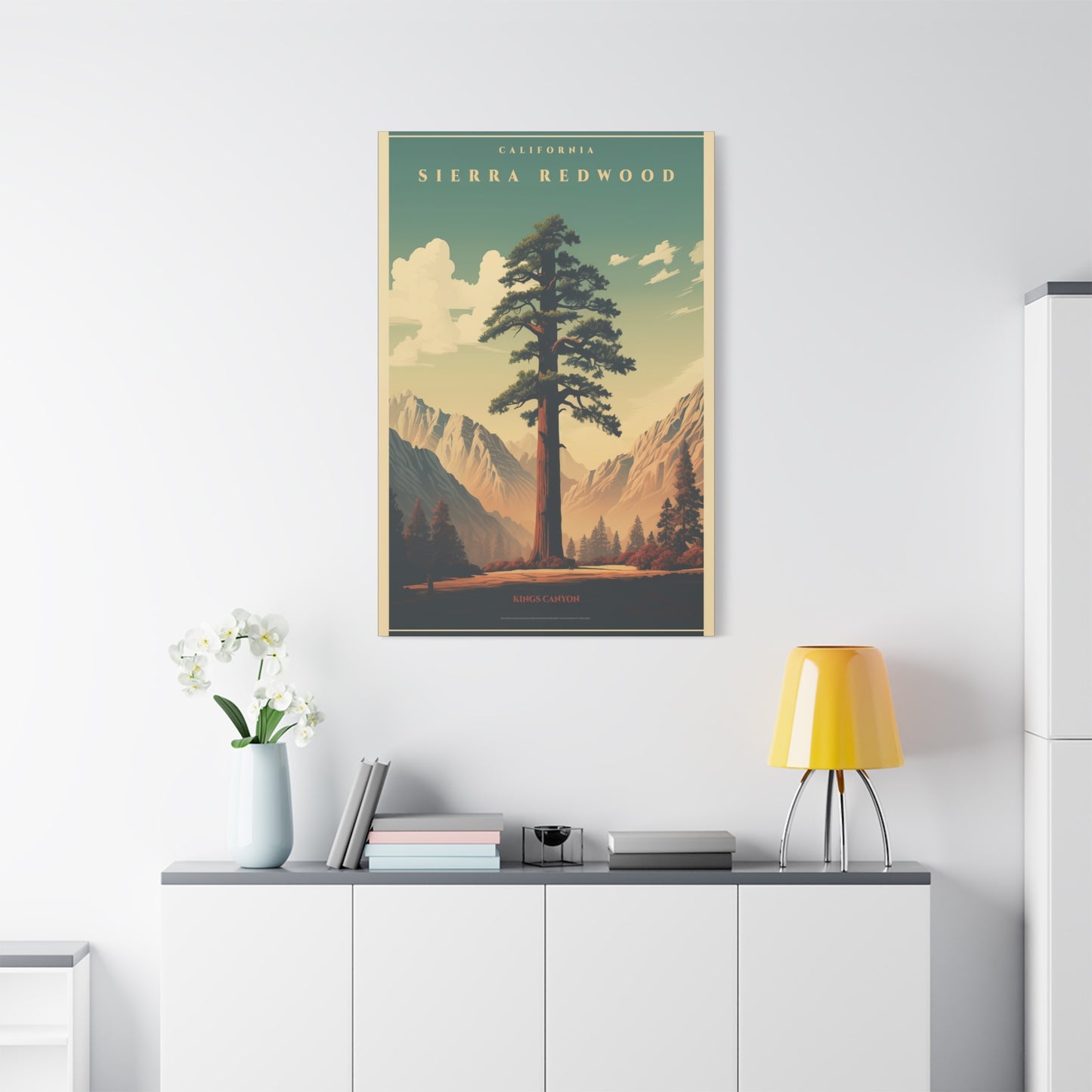 "California Sierra Redwood Poster - Matte Stretched Canvas Wall Art" Matte Canvas, Stretched, 1.25"