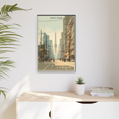 Tokyo Tower Vintage Travel Poster | Museum-Quality Fine Art Print
